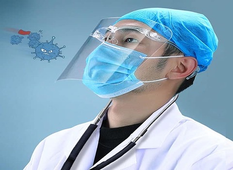 تصویر 1 از شیلد عینکی دندانپزشکی با پوشش مقاوم و دید شفاف کامل